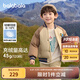 巴拉巴拉男童羽絨服學(xué)院風(fēng)棒球服冬季外套潮 咖色調(diào)00455-灰鴨絨 120cm （充絨量45g）