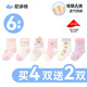 尼多熊兒童襪子女童夏季透氣薄款網(wǎng)眼襪嬰兒襪子女寶寶襪子無(wú)骨棉襪 AW2408 小網(wǎng)眼 6雙 6-12月 （適合腳長(zhǎng)9-11cm）