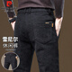 皮爾卡丹（pierre cardin）商務(wù)休閑褲男秋冬季中青年潮流加厚毛呢褲子男士彈力長(cháng)褲 黑色 32
