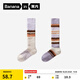 蕉內（Bananain）絨絨501C小腿地板襪女士加厚保暖7A抗菌防臭透氣家居長(cháng)筒秋冬2雙 條紋紫+條紋彩紫