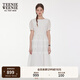 Teenie Weenie【棉絲混紡】小熊女裝白色連衣裙2025夏季新款優(yōu)雅淑女裙 白色 L