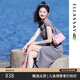 歌力思（ELLASSAY）【博主同款】夏季新款格雷系灰色休閑美式復古T恤連衣裙女 煙灰色 M