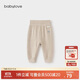 babylove【頭等艙】嬰兒家居褲秋冬季蠶絲羊絨高腰護肚寶寶保暖打底褲子