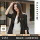 歌力思（ELLASSAY）博主同款25春夏新款100%萊賽爾隨性簡(jiǎn)約廓形西裝女EWB362T00900 經(jīng)典黑 XS