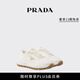 PRADA/普拉達【禮物】女士徽標飾羊皮革運動(dòng)鞋 象牙色 37