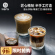 Hero 日式錘紋杯透明玻璃咖啡杯耐高溫茶杯防滑水杯手沖咖啡杯 150ml-日式錘紋杯