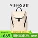 VENQUE范克戶(hù)外旅行防水雙肩包女輕便大容量通勤書(shū)包電腦背包男高級感 石灰巖米色