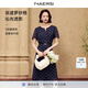 娜爾思（NAERSI）【羅紗格】氣質(zhì)小V領(lǐng)短袖連衣裙女2025夏季新款通勤A字裙 中紫色 2XL