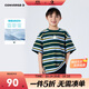 匡威Converse童裝男女童短袖T恤2025年夏季新款兒童橫條紋短T上衣