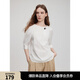 ELLE白色優(yōu)雅寬松五分袖圓領(lǐng)襯衣女2025夏季新款通勤簡(jiǎn)約時(shí)尚小衫 白色 L