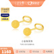 金至尊（3DG Jewellery）黃金耳釘女小豆豆小圓珠磨砂養耳棒彎鉤足金耳飾耳環(huán)自戴送禮計價(jià) 小板1.14克（配珠寶禮盒EF58002320-1