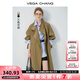 VEGA CHANG中長款風(fēng)衣女2025新款秋季高支精紡棉立體松弛感外套 卡其色 S