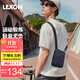 樂(lè )上（LEXON）休閑斜挎包男士單肩手機包商務(wù)運動(dòng)輕便通勤百搭牛皮小背包禮物