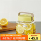 樂扣樂扣（LOCK&LOCK）會呼吸的發(fā)酵容器玻璃儲物罐泡酒臘八蒜果醬密封罐泡菜壇1L綠色
