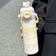 聚莜家粉色少女心保溫杯女生高顏值吸管杯316不銹鋼學(xué)生上學(xué)直飲水杯子 奶芙貓500ml+貓頭貼紙