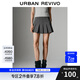UR七夕2025夏季新款女裝簡約氣質(zhì)格雷系百褶A字半裙UWJ550032 深灰 (偏短) M