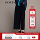 PORTS寶姿秋冬新品時(shí)尚優(yōu)雅簡(jiǎn)約闊腿褲LM9P074NWF061 丈青 M (6)
