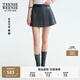 Teenie Weenie小熊女裝半身裙2025年秋季新款氣質(zhì)學(xué)院風(fēng)時(shí)髦百褶裙 深灰色 M