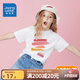 真維斯女童夏季短袖2025新款時(shí)尚T恤兒童上衣純棉體恤衫女孩童裝 【夏季短袖】白色TYF4 160