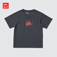 優(yōu)衣庫童裝女童UT POP MART印花短袖T恤泡泡瑪特灼清影474765 08 深灰色 150