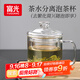 富光泡茶杯茶水分離玻璃杯辦公室喝茶杯子男士個(gè)人花茶杯水杯公道杯