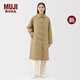 無(wú)印良品（MUJI） 女式 蓬松棉服立領(lǐng)大衣秋冬季外套女款冬裝25年秋冬新品女裝 米色 L (165/88A)