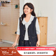 MsShe【不掉色牛仔馬甲套裝】大碼女裝2025秋裝胖mm疊搭襯衫上衣 馬甲-原牛色現貨 3XL