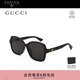 古馳（GUCCI）太陽(yáng)鏡男女復(fù)古經(jīng)典矩形大框防曬遮陽(yáng)黑框墨鏡禮物GG0765SA-002