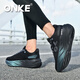 ONKE德國歐克跑步鞋男女款輕便透氣厚底緩震防滑耐磨百搭休閑跑步鞋男 朋克黑 39