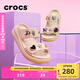 卡駱馳crocs經(jīng)典泡芙?jīng)鲂孢m耐磨坡跟泡芙鞋戶外拖鞋|207670 石英粉-6UR(含智必星) 37 (230mm) 38