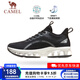 駱駝氣墊鞋男[超氫能]網(wǎng)面透氣運(yùn)動(dòng)氣墊鞋女 C13S397025，黑色，男 39