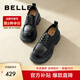 百麗（Belle）百搭牛津鞋女通商場(chǎng)同款通勤厚底小皮鞋B1Q1DCM4 黑色 38 (240mm)