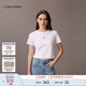Calvin KleinJeans25夏季女士經(jīng)典ck字母印花潮流辣妹短款短袖T恤47AB213