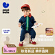 Mini Balabala迷你巴拉男童女童長(cháng)袖套裝寶寶休閑嬰兒衣服套裝學(xué)院兩件套 深藍80877 100