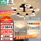雷士（NVC）北歐現(xiàn)代護(hù)眼全光譜氛圍感客廳吊燈餐廳吊燈網(wǎng)紅臥室燈具燈飾套餐 12頭+臥室燈*3 套餐【三室一廳】