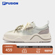FILA FUSION斐樂(lè )潮牌女鞋滑板生活鞋2025夏新款50-50帆布鞋休閑鞋 冰淇淋綠/苜蓿綠-IA 37.5