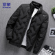 羅蒙（ROMON）羽絨服男士冬季通勤休閑防寒保暖百搭戶(hù)外上衣外套男裝YR18黑XL