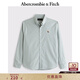 Abercrombie & Fitch【牛津襯衫】經(jīng)典小麋鹿圖案男裝25春夏美式長(cháng)袖襯衫125-5083 灰綠色 L (180/108A)
