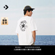 匡威（Converse）官方 男女全棉復古短袖寬松休閑毛邊T恤10028730 10028730-A01 L