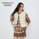 馬克華菲圓領(lǐng)輕薄羽絨服女2025冬季新款格子設計保暖內搭馬甲外套