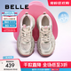 百麗（Belle）透氣網(wǎng)老爹鞋女商場(chǎng)同款厚底增高休閑鞋D7S1DBM5 金色 37 (235mm)