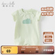 戴維貝拉（DAVE＆BELLA）夏天薄款嬰兒衣服新生兒夏季短袖連體衣嬰幼兒包屁衣寶寶空調(diào)服裝 綠色DB2235928-A 90cm （建議身高80-90cm）