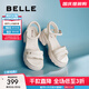 百麗（Belle）厚底增高涼鞋女商場(chǎng)同款真皮質(zhì)感涼鞋D7Z2DBL5 米白 36 (230mm)