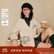 茵曼（INMAN）茵曼彩點(diǎn)紗萌寵刺繡針織開(kāi)衫2025冬女裝新款顯瘦毛衣外套 杏色 S