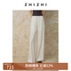 致知微風系列ZHIZHI 月籠沙 休閑抽繩褲女2025新款寬松闊腿褲通勤松弛 雅白 S