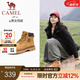 駱駝（CAMEL）【王俊凱同款】馬丁靴男秋冬2025新款大黃靴女戶外工裝靴登山鞋子 GF122W7790 黃金（女款） 37