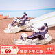 SNOOPY史努比童鞋兒童涼鞋夏季男童戶(hù)外沙灘鞋女童露趾鞋子3829白粉紫33