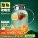 青蘋(píng)果耐熱玻璃涼水壺1.6L 可明火直燒冷水壺花茶壺泡茶圍爐煮茶壺