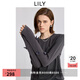 LILY2025冬新款女裝含羊毛簡(jiǎn)約純色釘花休閑氣質(zhì)通勤長(cháng)袖T恤上衣 509深灰 M