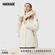 MACKAGE女士 KINSLEE中長(cháng)派克大衣保暖經(jīng)典時(shí)尚羽絨服 奶油白 M